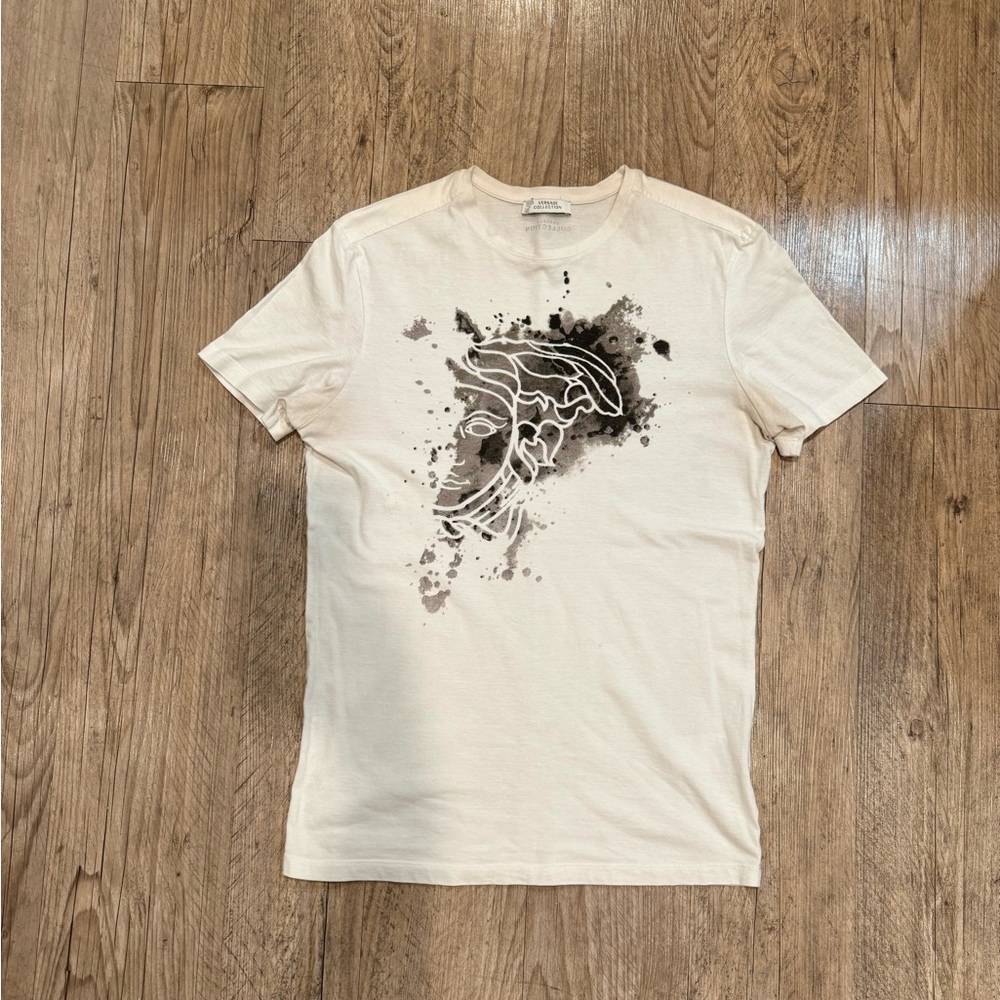 Versace White Graphic Tee